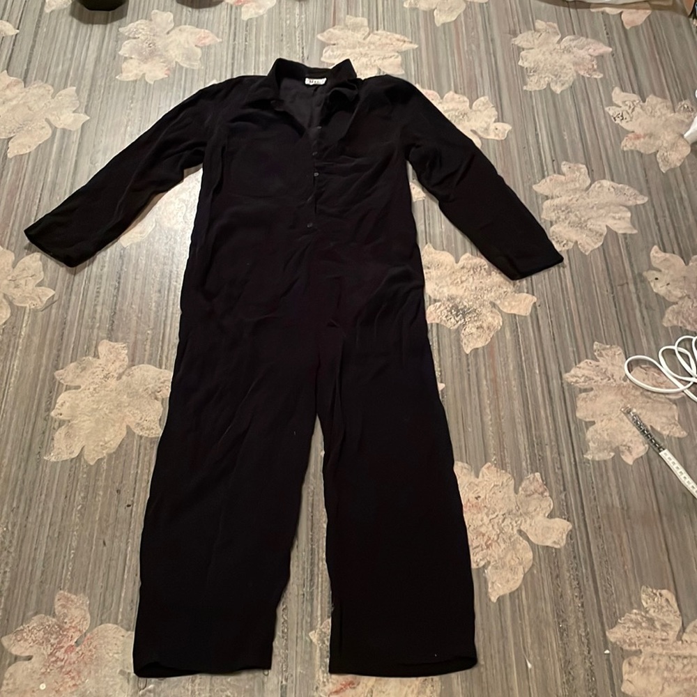 Lacausa black corduroy jumpsuit medium *paint spots